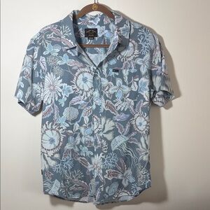 Dark Seas Gables Oceanic Floral Button Down Shirt - M